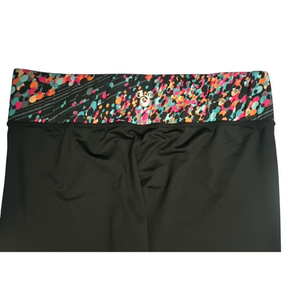 Minnie Mouse Large Capri Pants Disney Park Polka Dot Black Athletic Yoga Legging - Picture 8 of 8